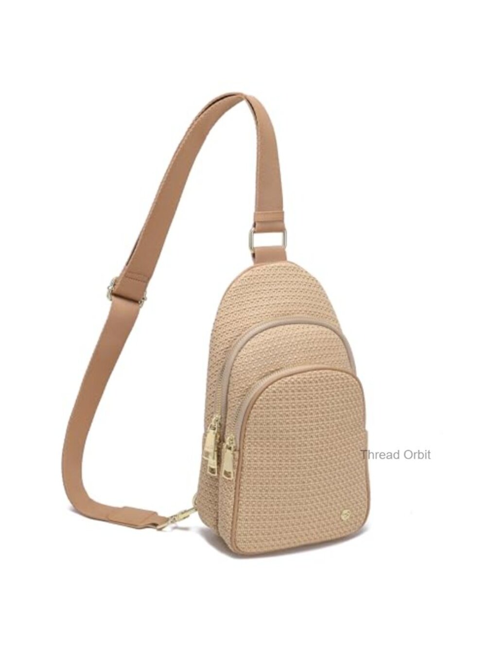 Faux Straw Crossbody Bag, Lightweight Summer Sling Purse, Beach Travel Bag